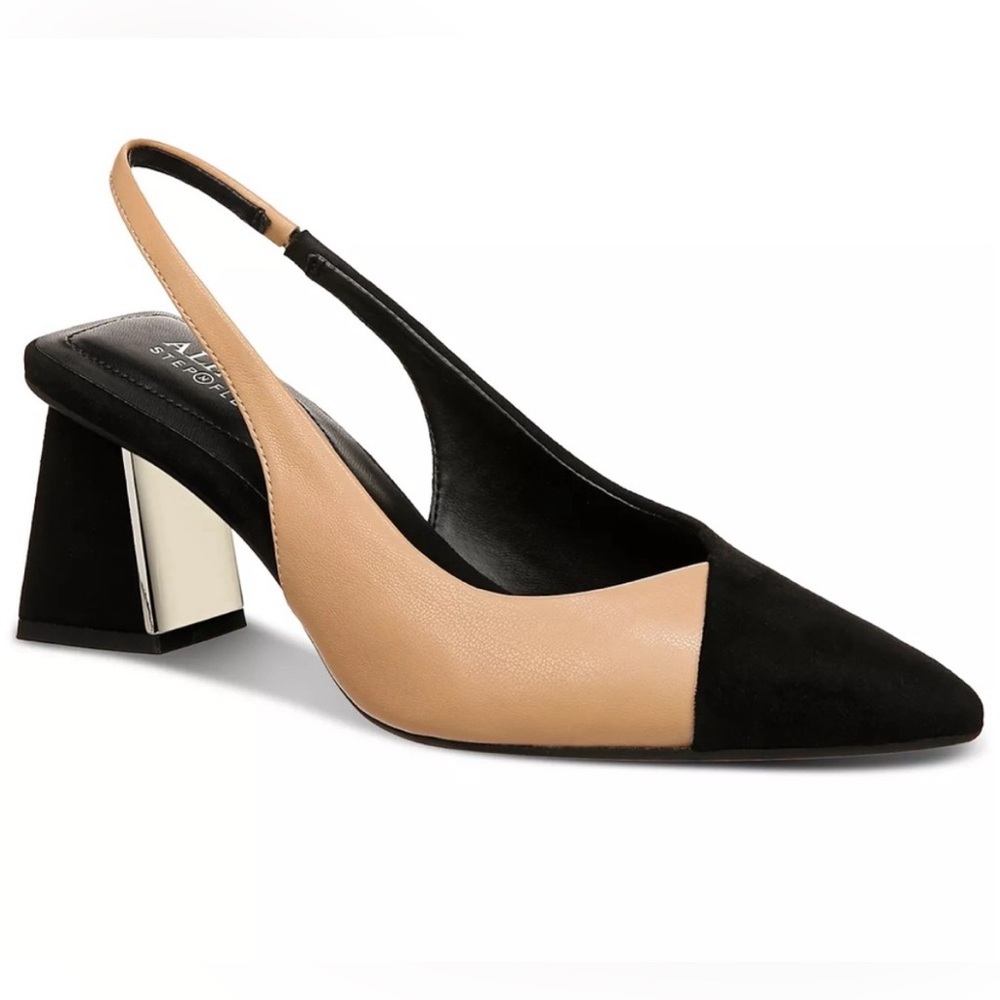 Black and Tan Slingback Pumps